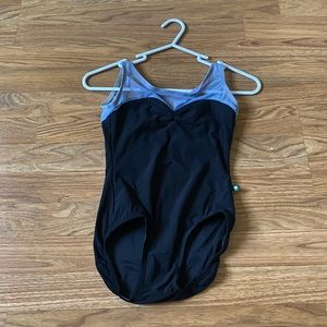 Black Leotard w/ Blue Mesh LuckyLeo - AS